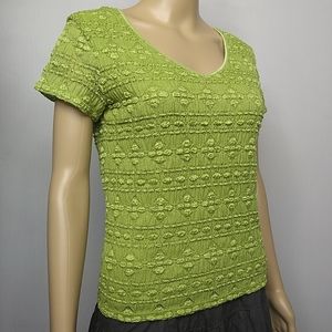 Worthington Stretch green short sleeve top